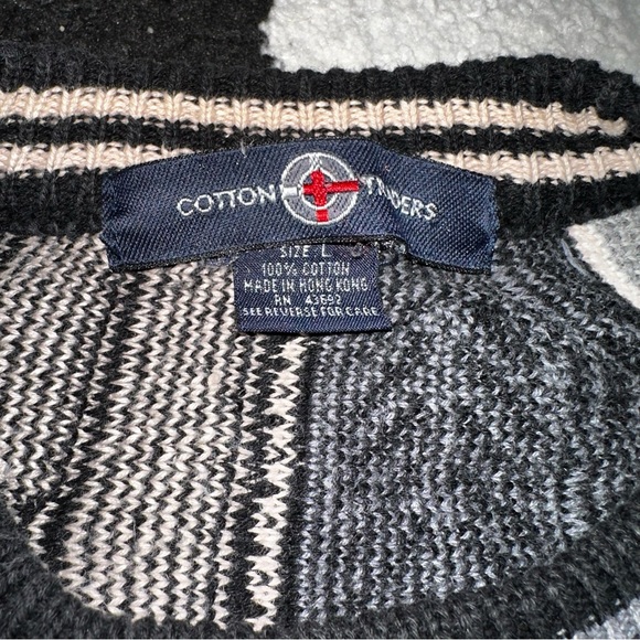 Vintage Cotton Traders Sweater Multicolor Crew Neck Coogi Style - Picture 2 of 3